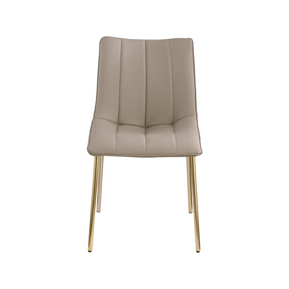 Alt View 1. Meridian Furniture - Isla Taupe Vegan Leather Dining Chair, Set of 2 - Brown.