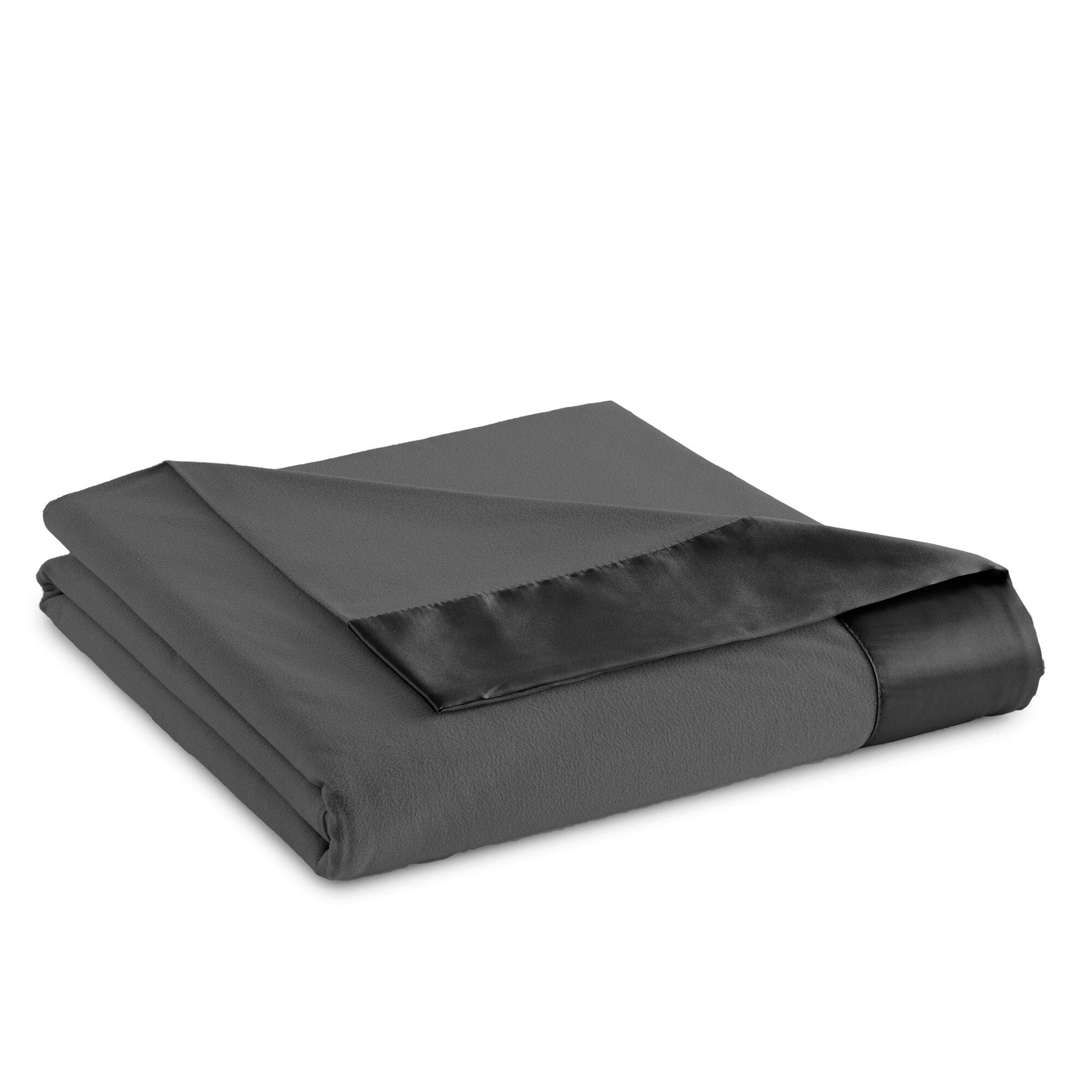 Angle. Shavel Home Products - Shavel Home Products Micro Flannel All Seasons Lightweight Sheet Blanket - Morning glory.