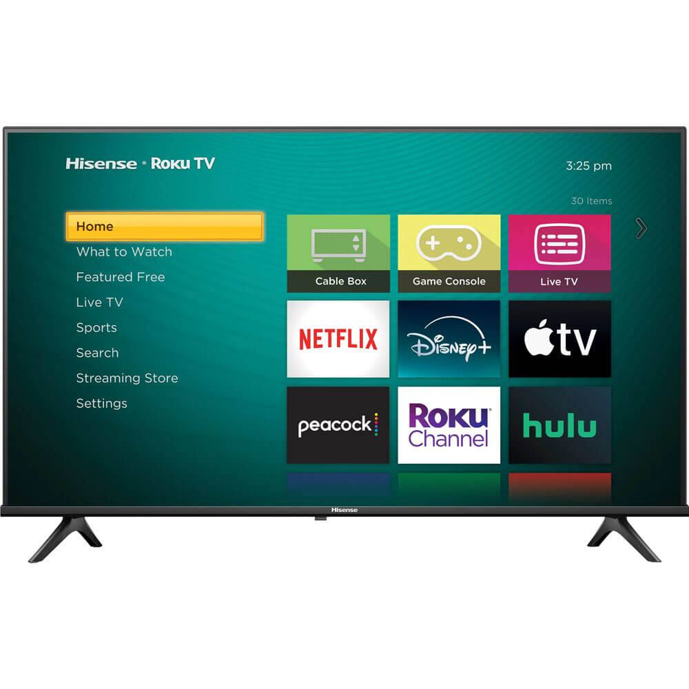 Hisense Roku TV
3:25 pm
30 Items
Home
What to Watch
Featured Free
Live TV
Sports
Search
Streaming Store
Settings
Cable Box
Game Console
Live TV
NETFLIX
Disney+
Apple TV
peacock
Roku Channel
hulu