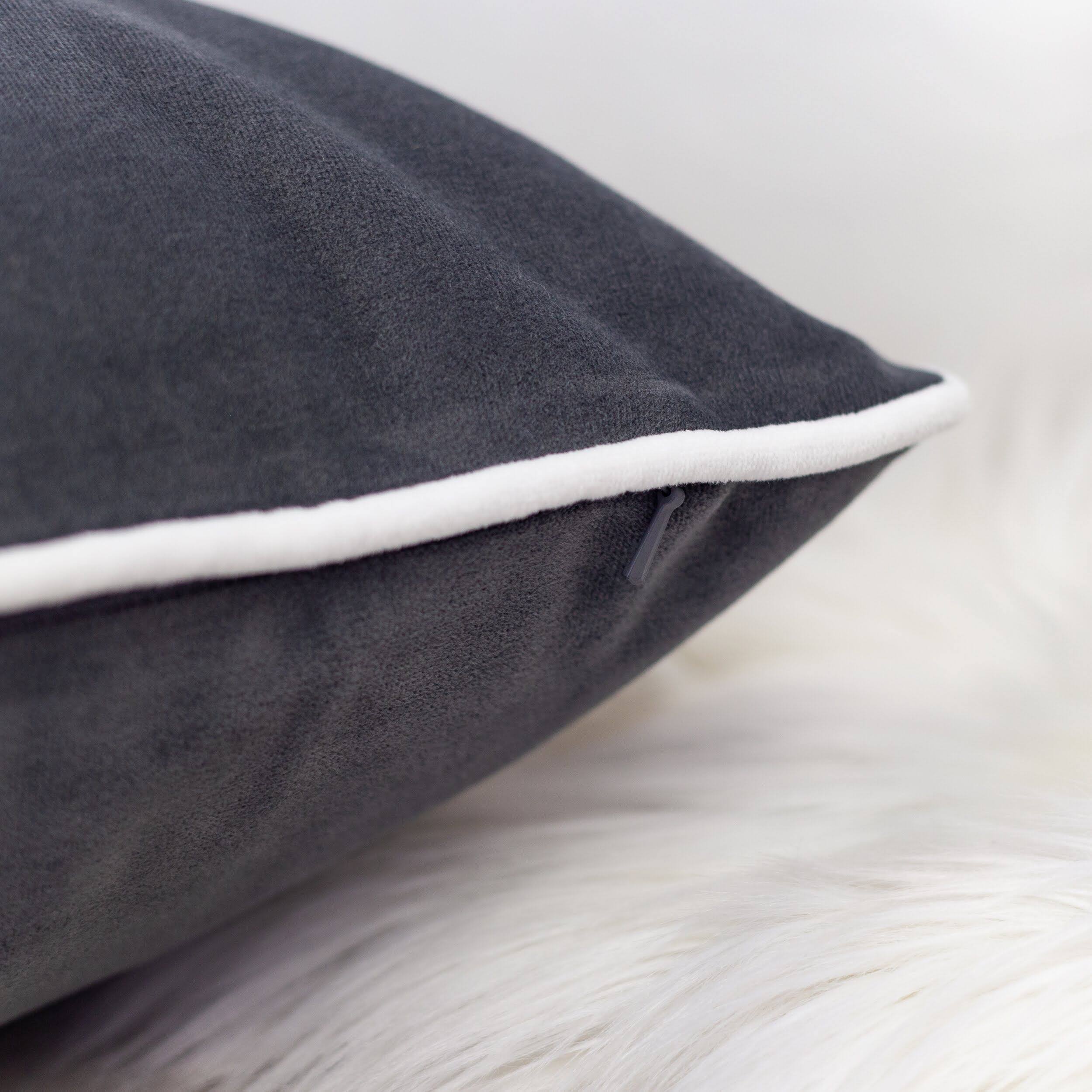 Back. LuXeo - Holiday Christmas Velvet Velvet Throw Pillow, Size: 14"x20" - WHITE.