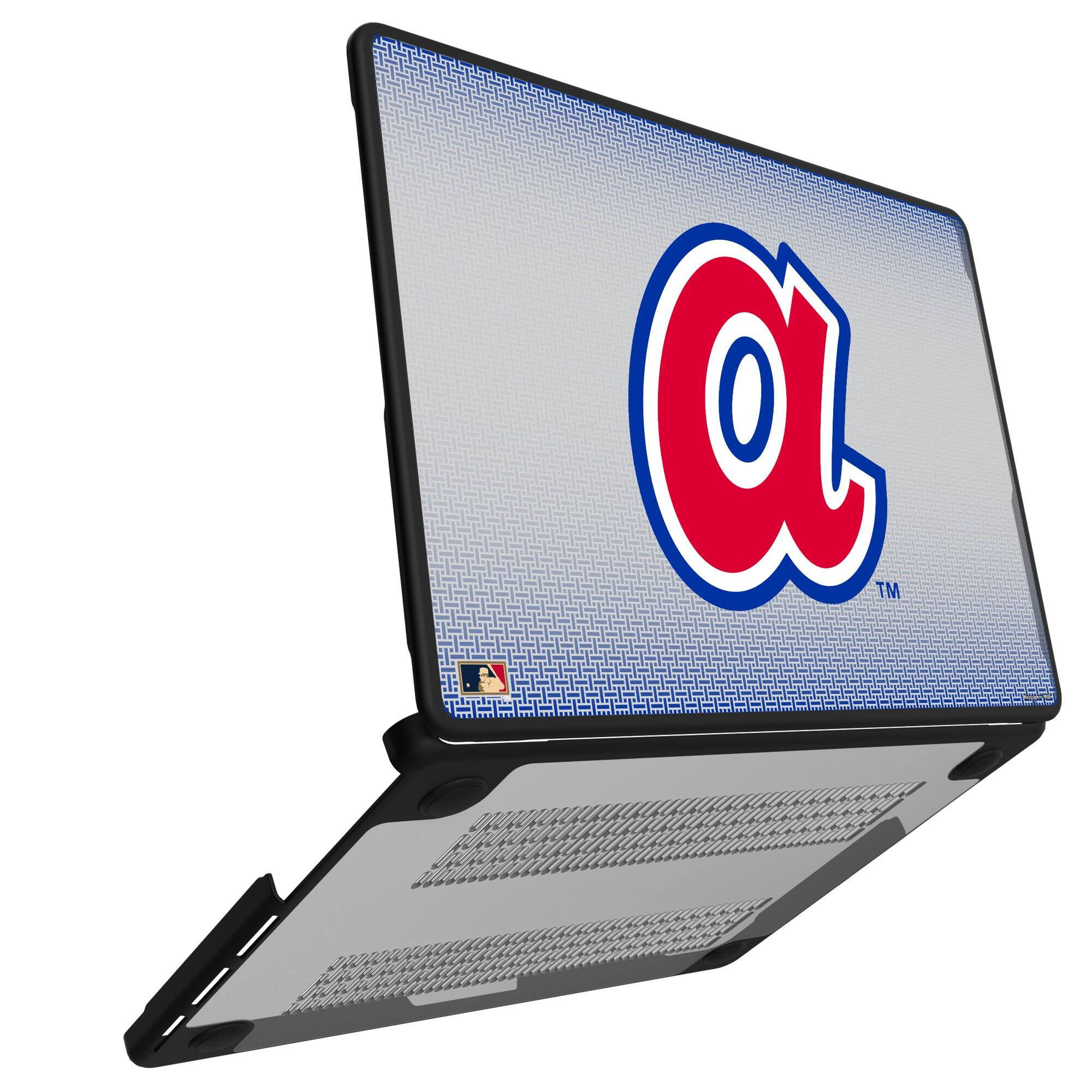 Alt View 1. Keyscaper - Atlanta Braves Linen MacBook Case - Air 15 in - Multicolor.