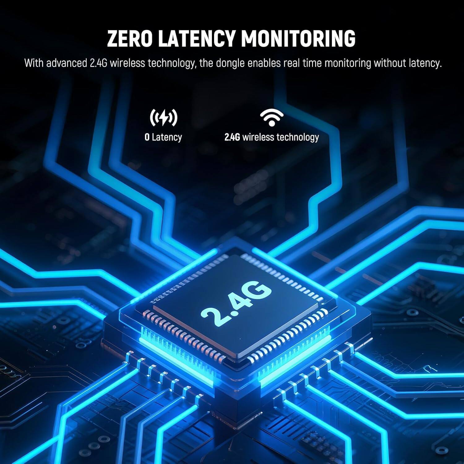 ZERO LATENCY MONITORING

With advanced 2.4G wireless technology, the dongle enables real time monitoring without latency.

0 Latency
2.4G wireless technology