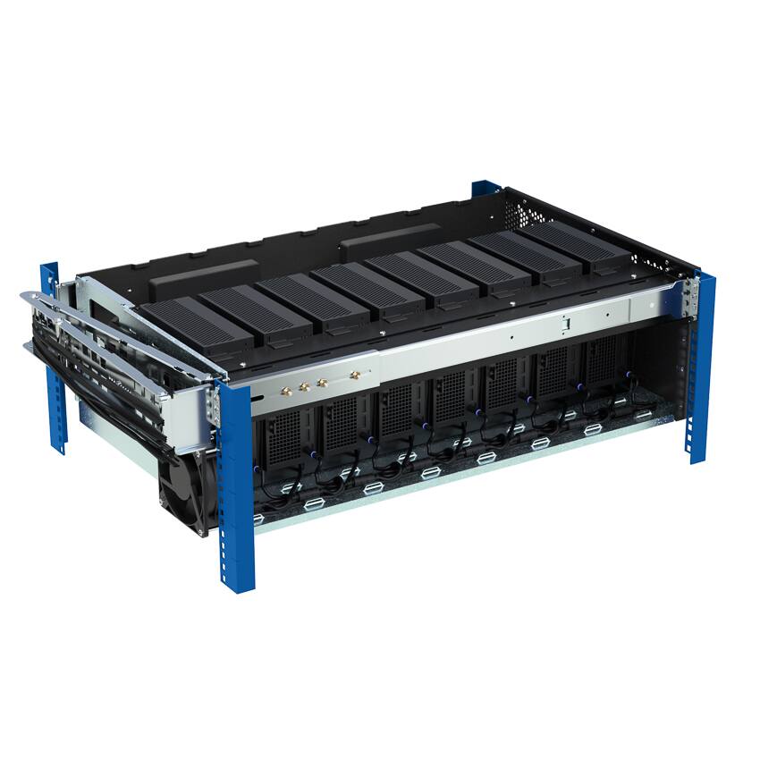 Alt View 4. RackSolutions - RackSolutions 5U HyperShelf for 8 Dell Precision 3260 Compact Workstation - Black.