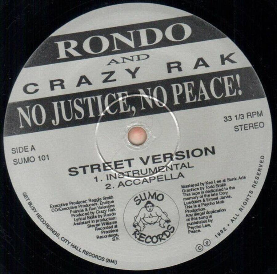 Rondo & Crazy Rak No Justice, No Peace VINYL LP - Best Buy