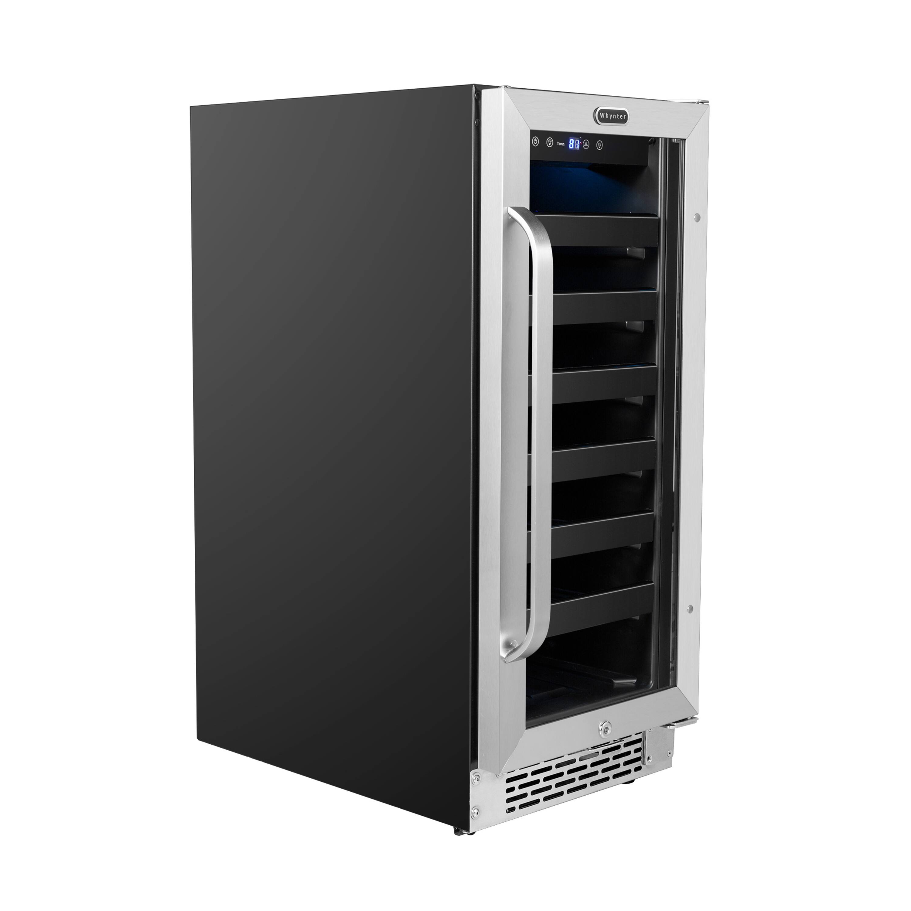 Left. Whynter - Whynter BWR-308SB 15 inch Built-In 33 Bottle Undercounter Stainless Steel Wine Refrigerator - Stainless Steel.
