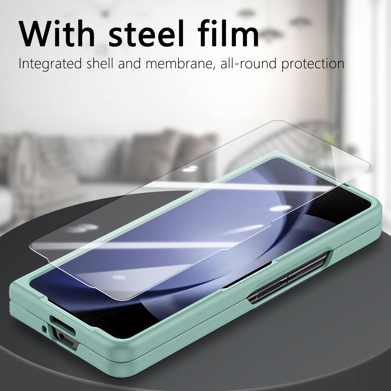 With steel film  
Integrated shell and membrane, all-round protection