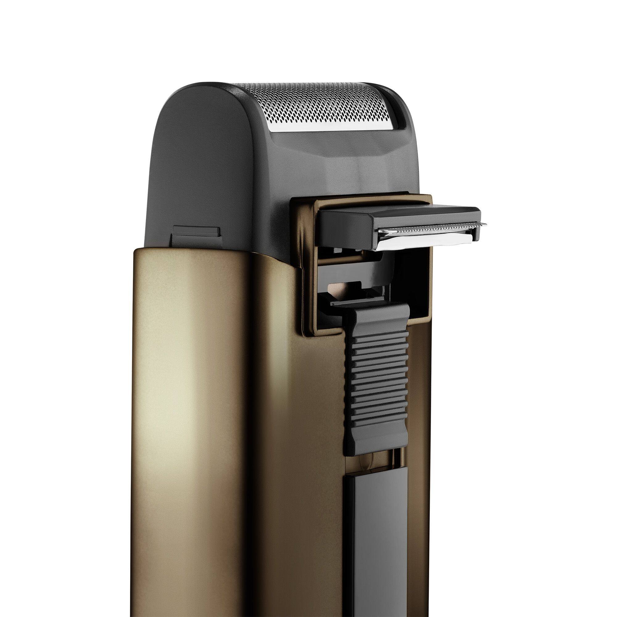 Angle. StyleCraft - Ace Single Foil Shaver with Built-in Trimmer - Gunmetal.