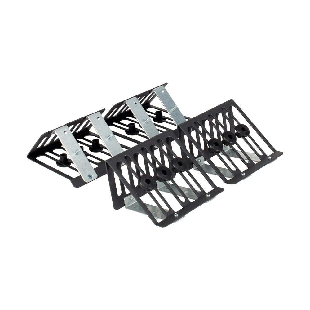 RackSolutions - 8-Unit V1 Phone/Tablet Bracket Set, 2-Pack for Modular Device Testing Shelf, Adjustable - Black