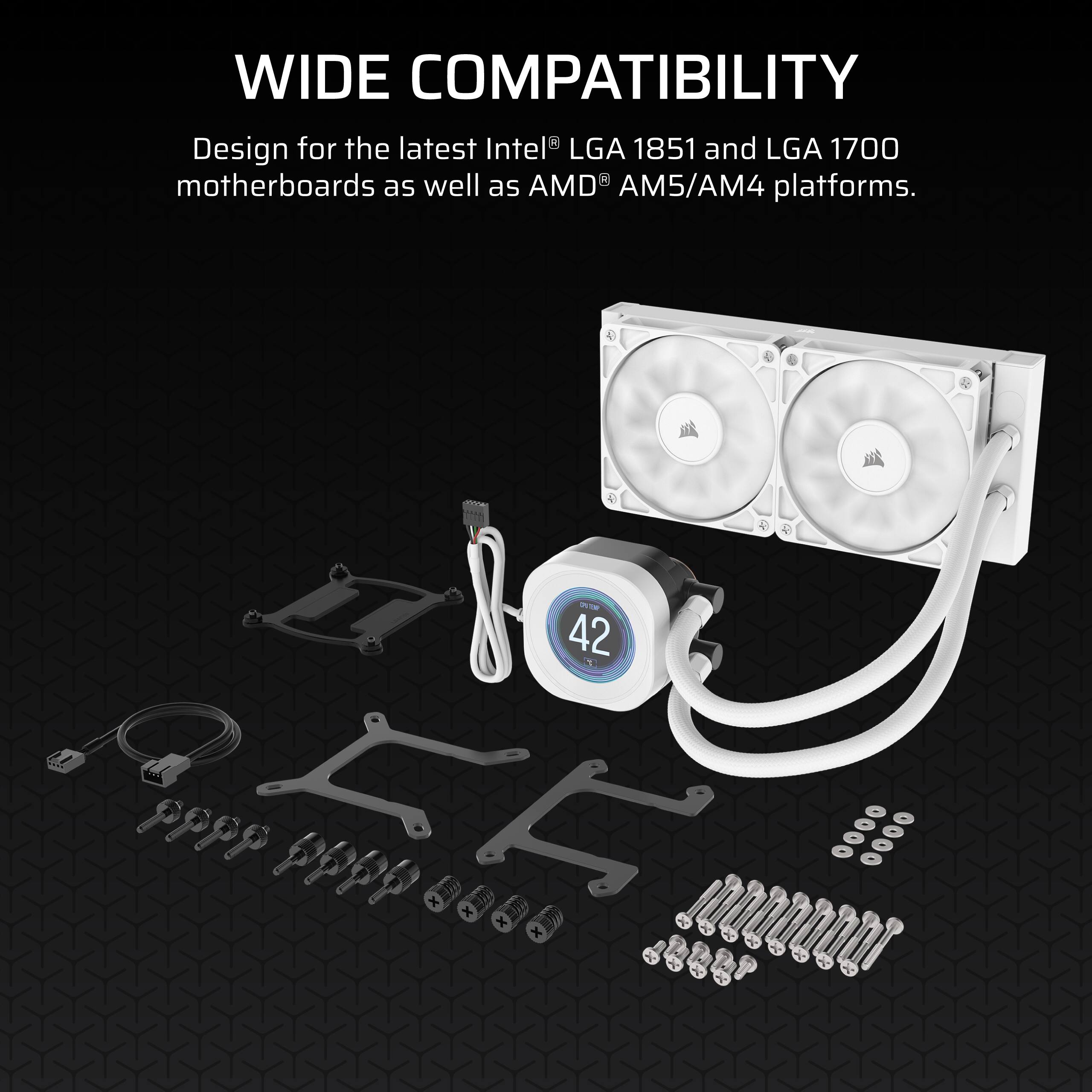 WIDE COMPATIBILITY

Design for the latest Intel® LGA 1851 and LGA 1700 motherboards as well as AMD® AM5/AM4 platforms.