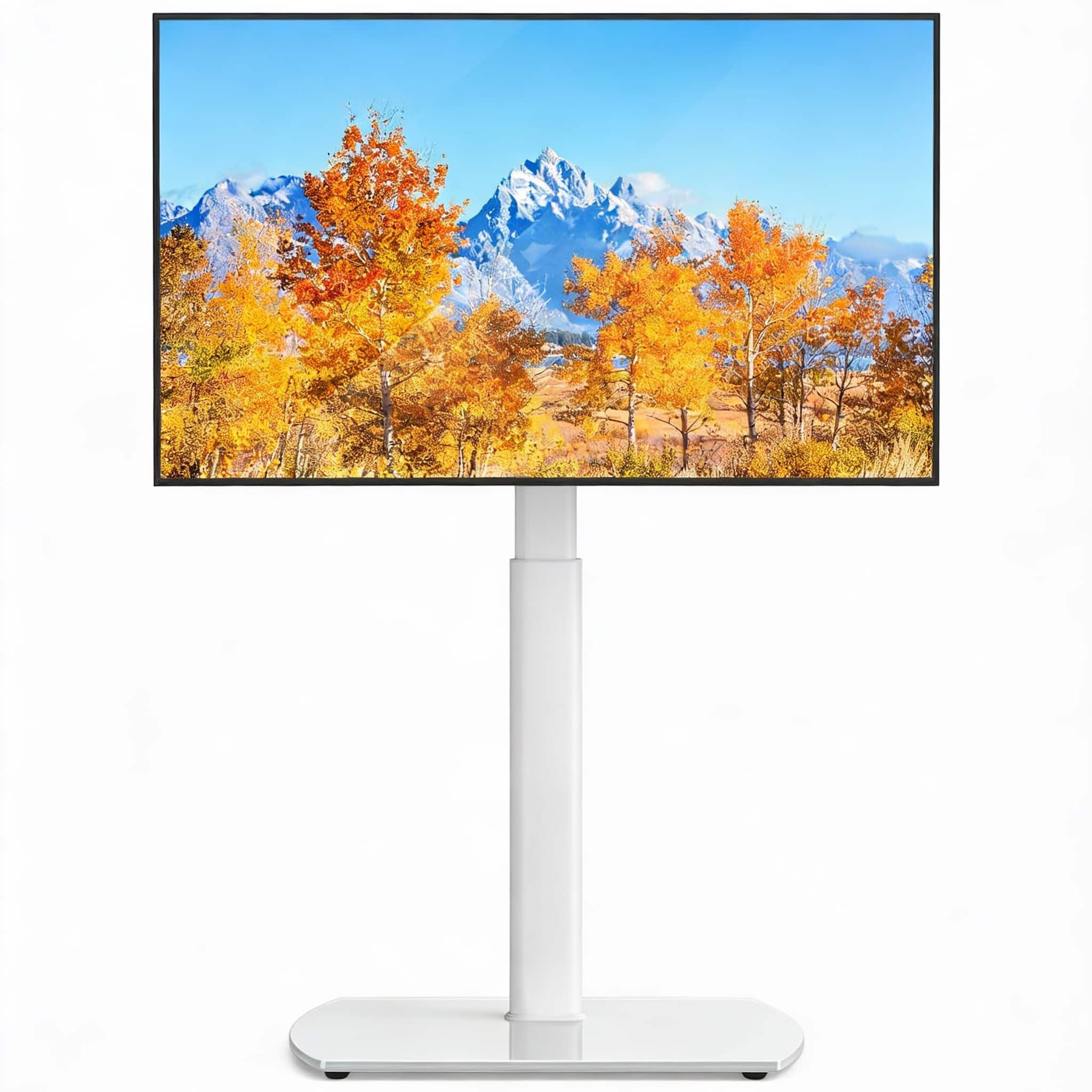 Frangdom - stand for 27-70 inch Universal TV Floor Stand with Swivel Mount, Height Adjustable - White