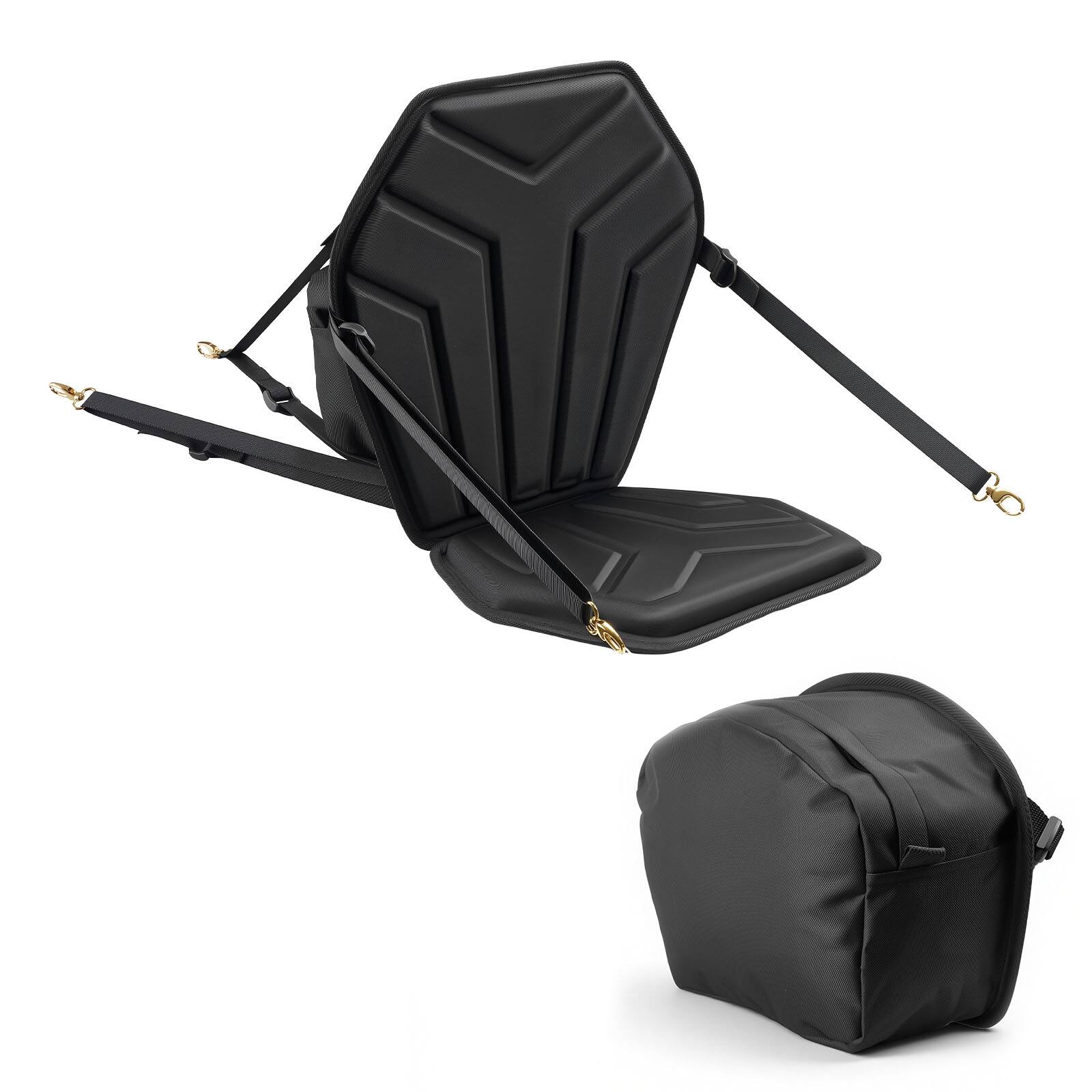 Alt View 5. VEVOR - Kayak Seat, 1 Pack 1" Thick, Universal Paddle Board Seat with Back Support, Hexagonal Sit-on-Top Soft Padded Cushion - Black.