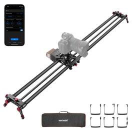 Neewer - 47" Motorized Camera Slider - Carbon Fiber Rail with App Control for Video & Timelapse