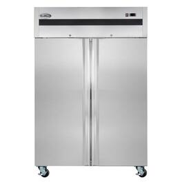 Koolmore - 54 in. Two-Door Commercial Reach-In Refrigerator with Top-Mounted Compressor, 49 cu. ft. in Stainless-Steel - Stainless Steel