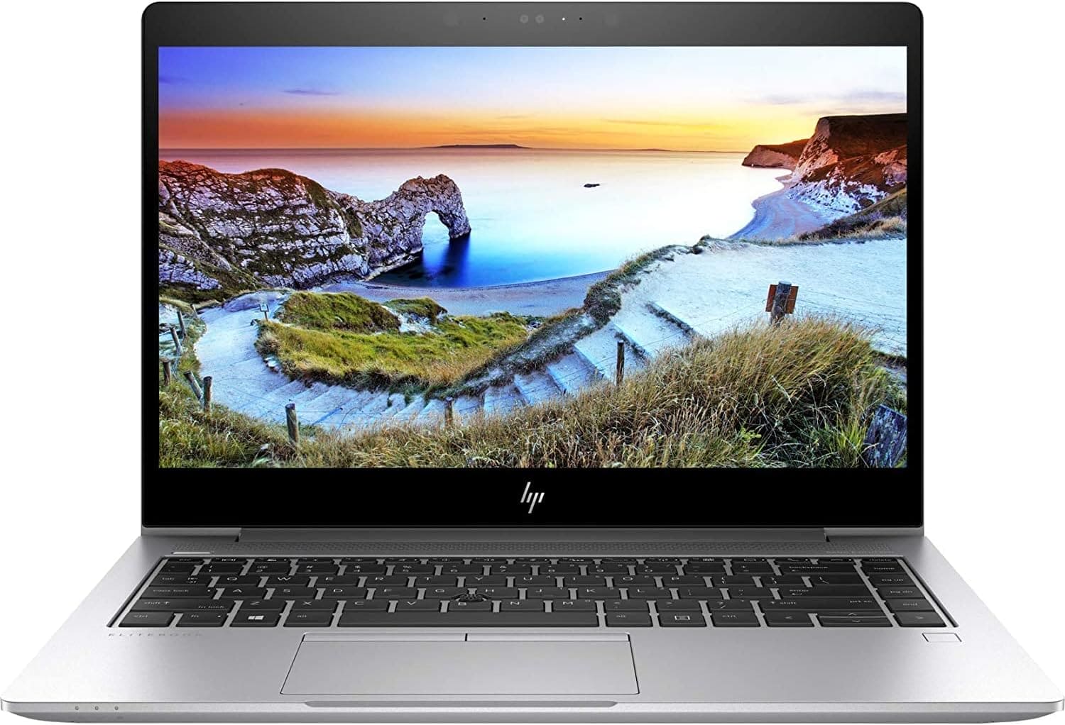 Front. HP - HP EliteBook 840 G5 Certified Refurbished 14", Intel Core i5-8250U, 16GB RAM, 256GB SSD Retina Laptop - Silver.