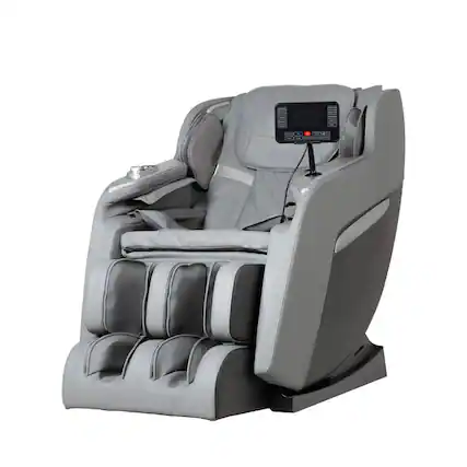 Front. Titan - Titan Regal Zero Gravity Massage Chair with Heated Rollers - Grey.