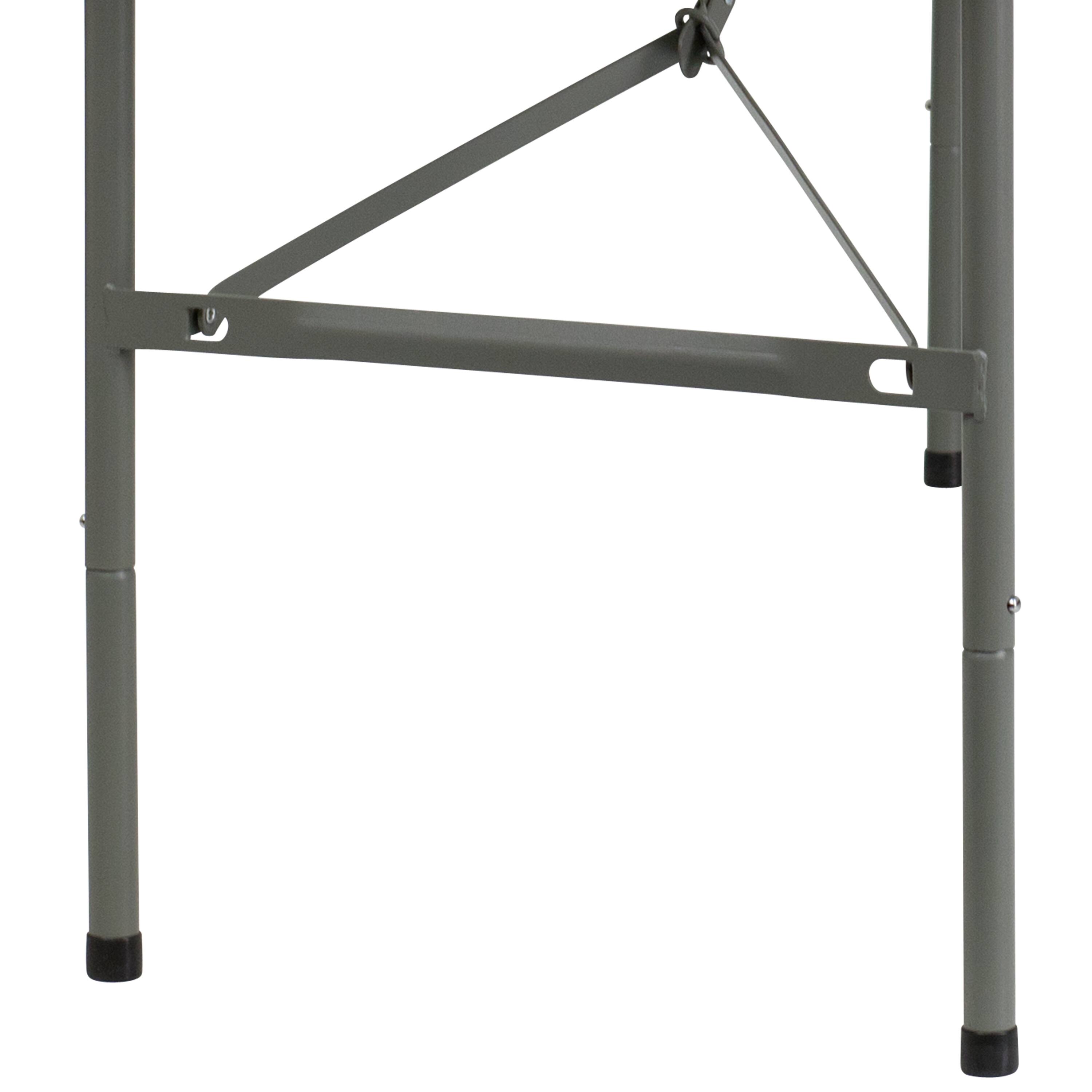 Alt View 5. Emma + Oliver - 5-Foot Bi-Fold Plastic Folding Table - Granite White.