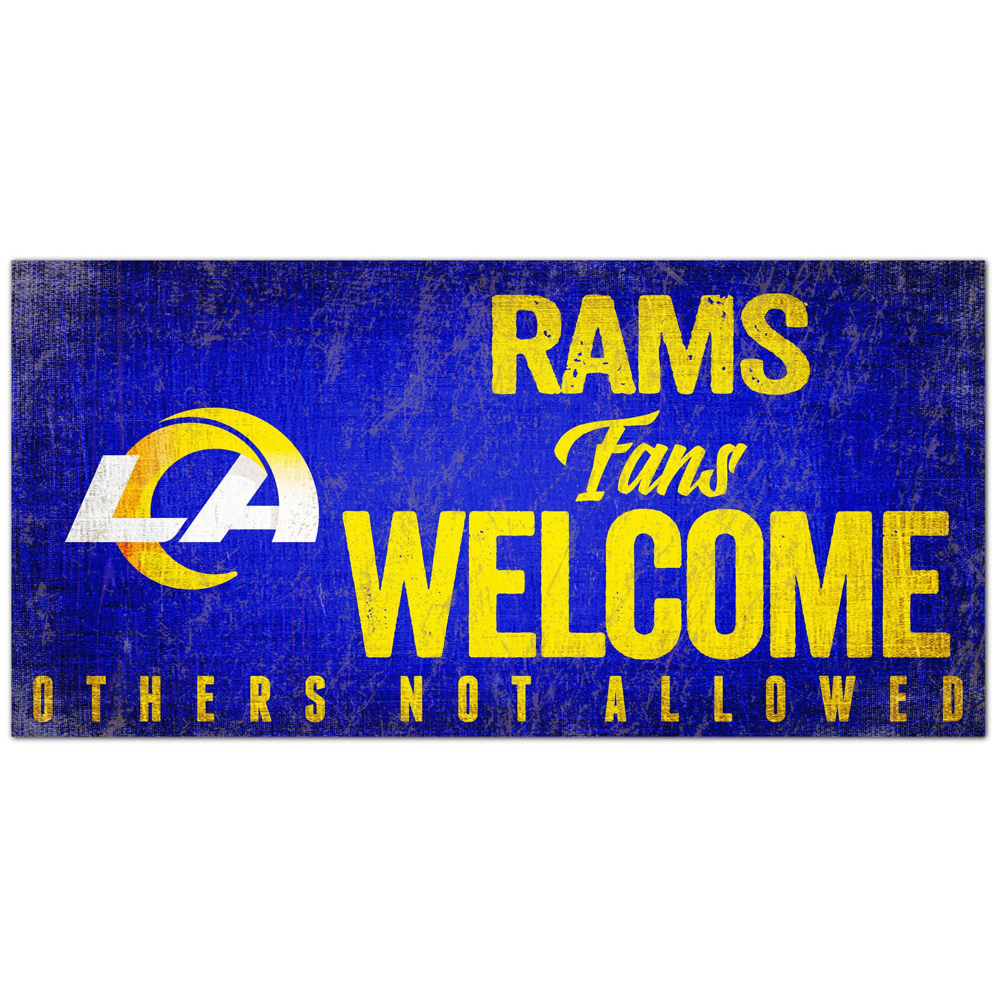 Los Angeles Rams 6" x 12" Fans Welcome Sign