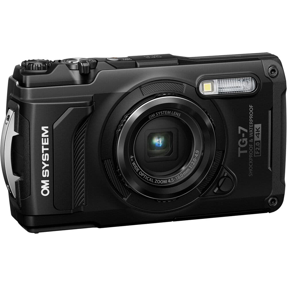 OM System - Tough TG-7 Digital Camera (Black) - V110030BU000