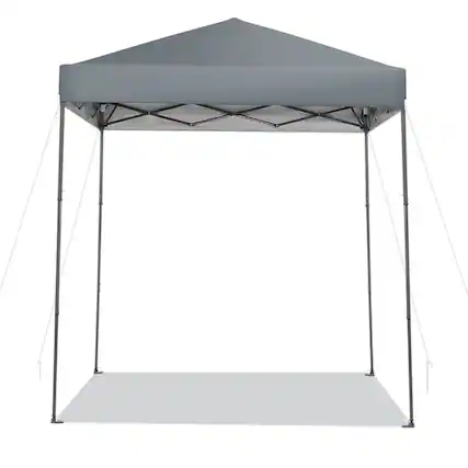 Front. Kadyn - 6.6 x 6.6 Feet Outdoor Pop-up Canopy Tent with UPF 50+ Sun Protection-Gray, Outdoor Gazebo Party Tent Canopy Tent.