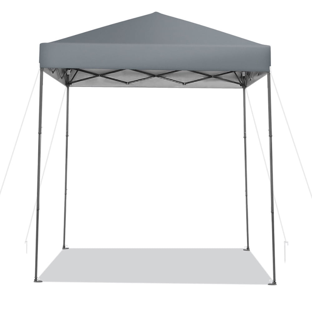Front. Kadyn - 6.6 x 6.6 Feet Outdoor Pop-up Canopy Tent with UPF 50+ Sun Protection-Gray, Outdoor Gazebo Party Tent Canopy Tent.