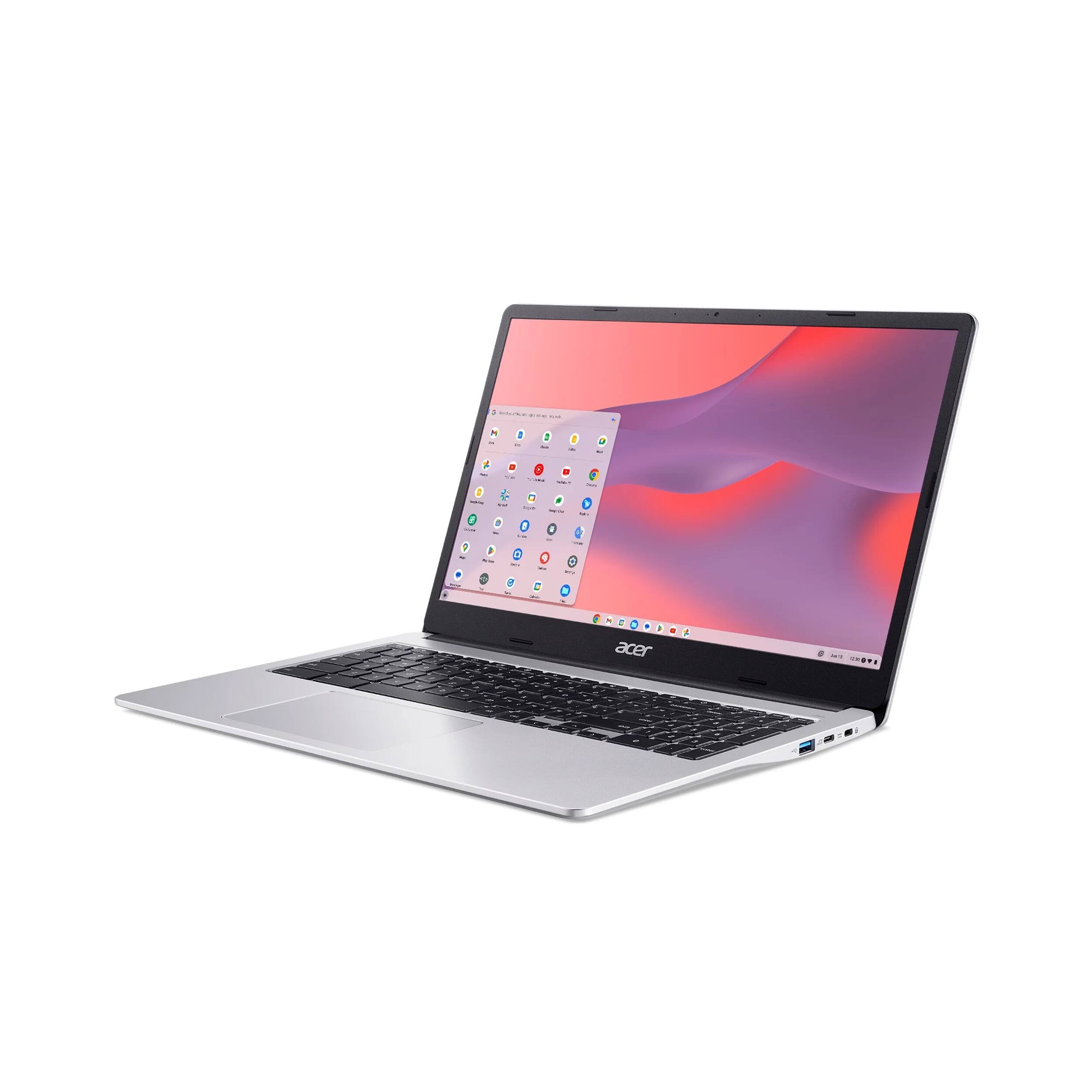 Alt View 2. Acer - Acer Chromebook 315 15.6" FHD Laptop,Intel Celeron N4500,4GB LPDDR4 RAM,64GB eMMC,Chrome OS,Sparkly Silver - Sparkly Silver.