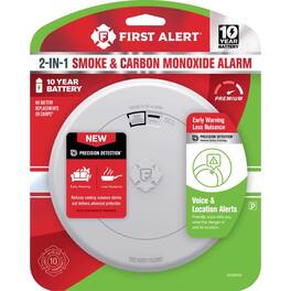 First Alert - 10 Year Battery-Powered Photoelectric Smoke and Carbon Monoxide Detector 1 each