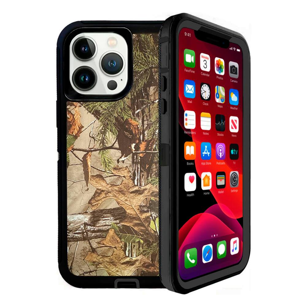 Entronix - Heavy Duty iPhone 12/12 Pro Case - Triple-Layer Protection for Ultimate Safety - Camouflage