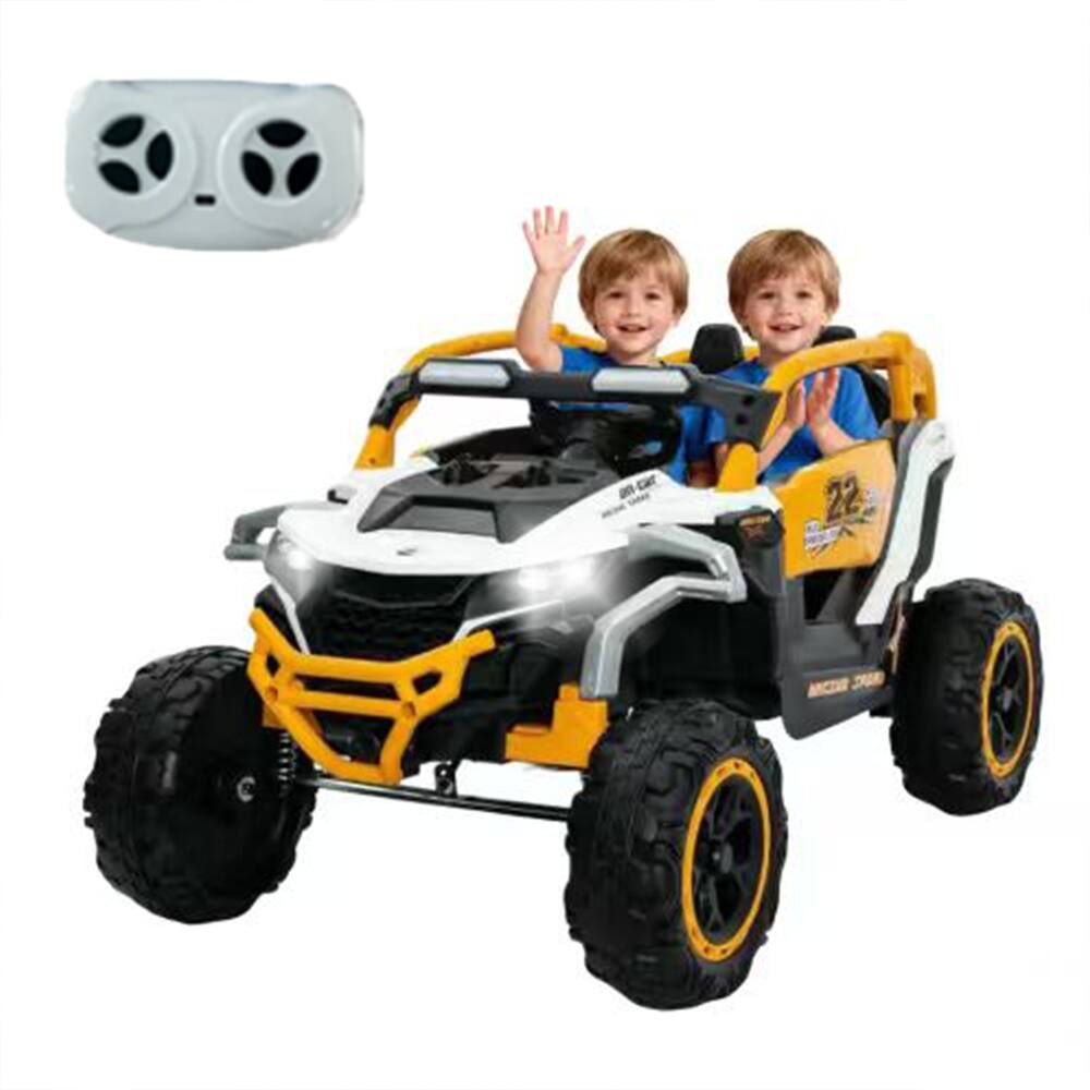 Front. Ropilly - Ropilly 12v kids ride on truck 2 seater electric utv with Remote Control.