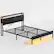 Left. Bestier - Queen Size Bed Frame Platform Bed with Storage Headboard LED Lights and Charging Station - Black.