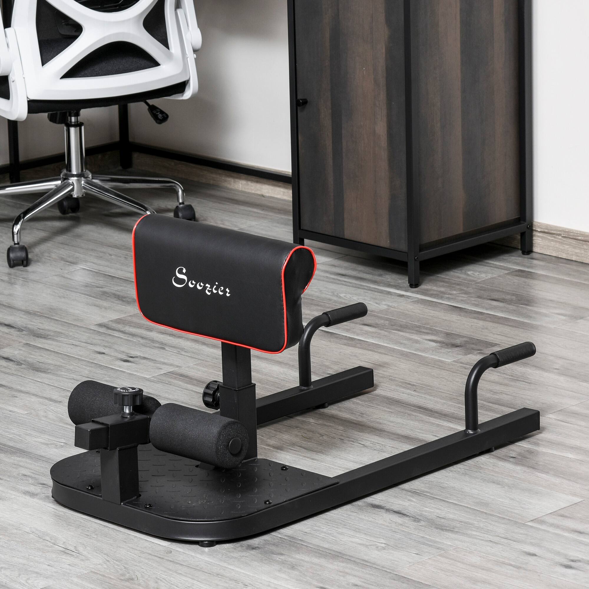 Alt View 1. Soozier - in 1 Padded Push Up Sit Up Squat Machine Home Gym Fitness Equipment - Black.