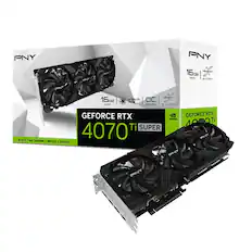 Front. PNY - GeForce RTX 4070 Ti SUPER VERTO Overclocked 16GB Graphics Card with Triple Fans - Black.