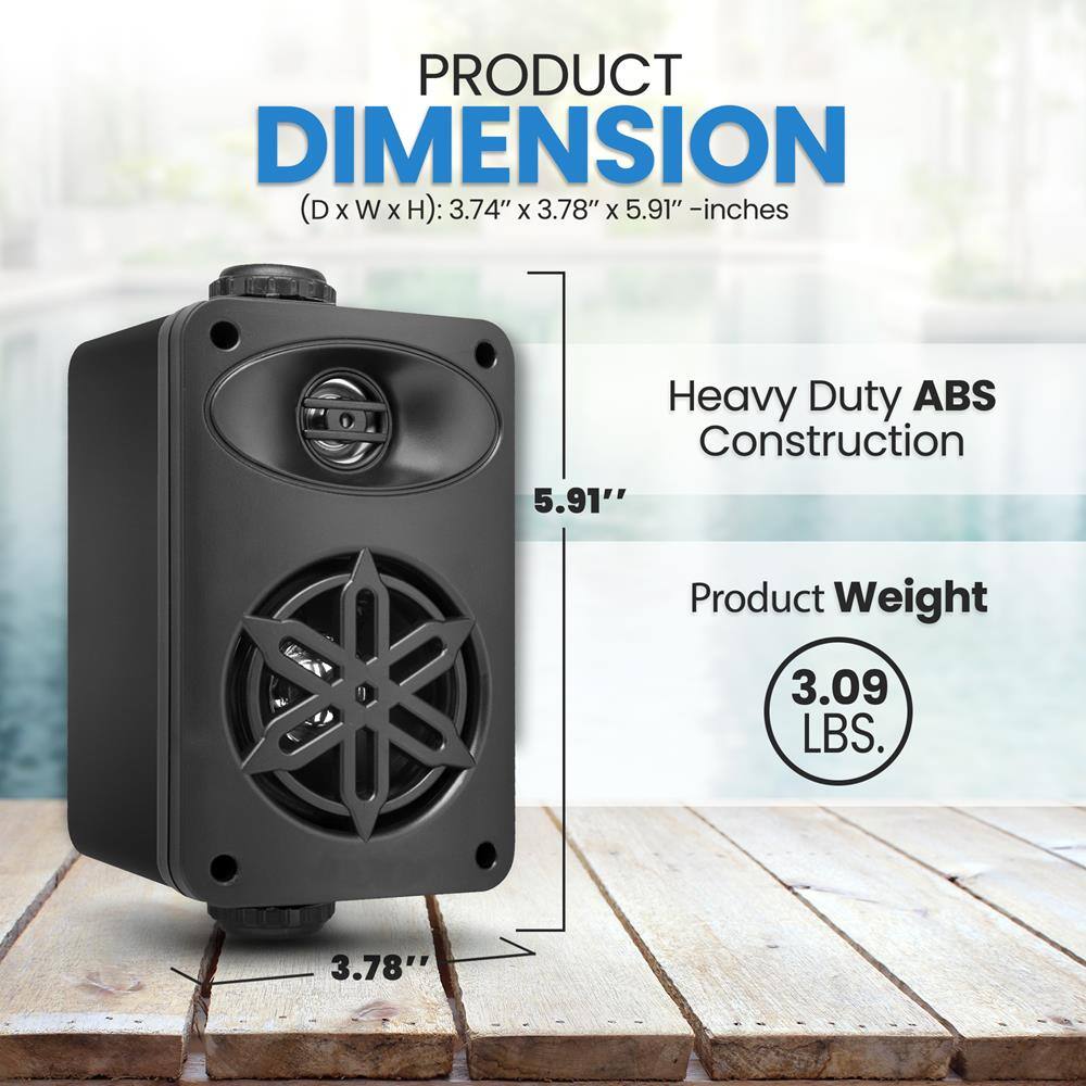 PRODUCT DIMENSION (D x W x H): 3.74" x 3.78" x 5.91" - inches  
Heavy Duty ABS Construction  
Product Weight: 3.09 LBS