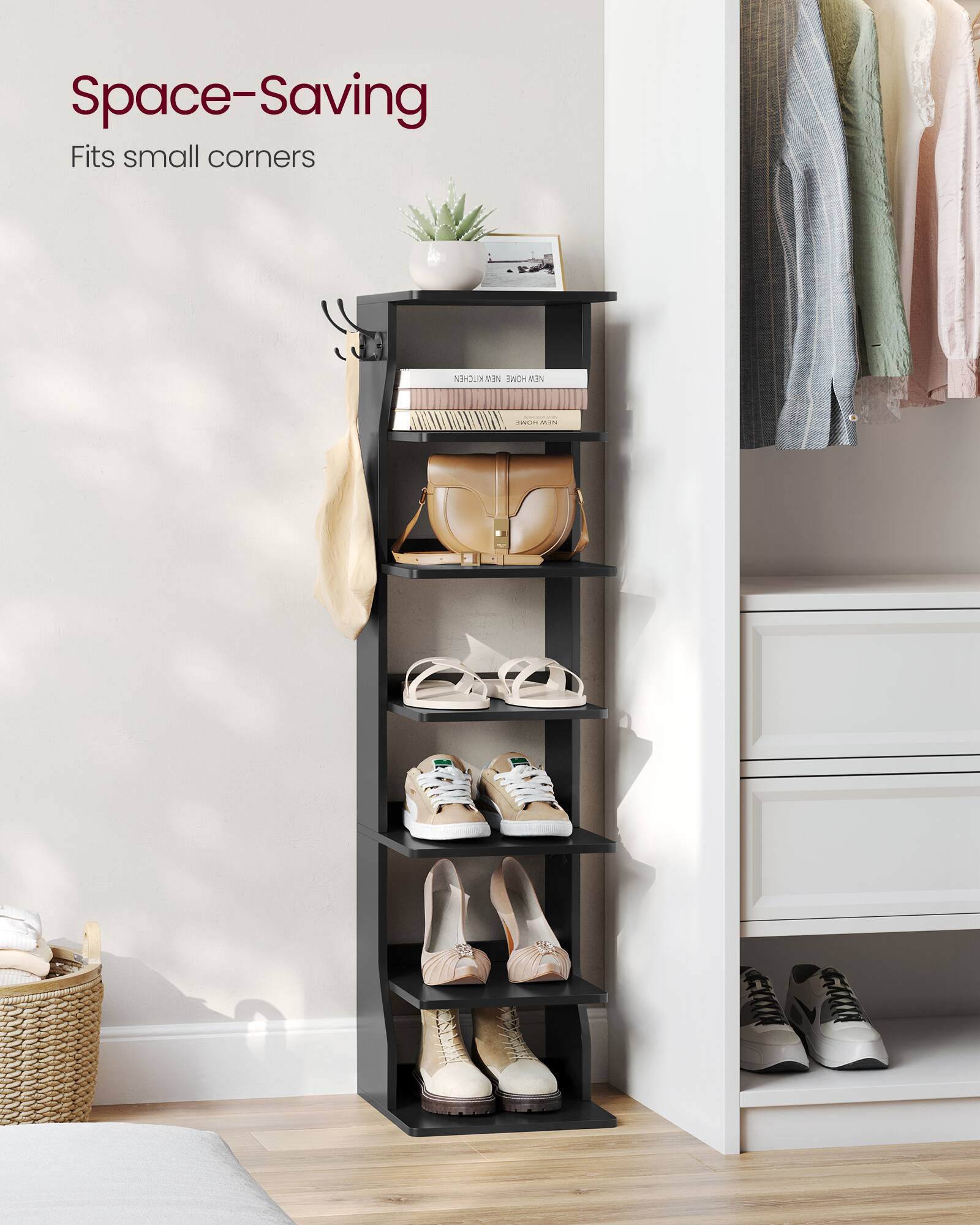 Space-Saving  
Fits small corners