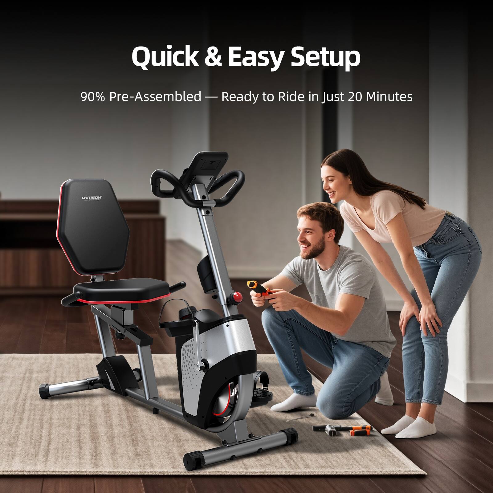 Quick & Easy Setup  
90% Pre-Assembled — Ready to Ride in Just 20 Minutes