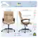 Left. Serta - Hannah Upholstered Executive Office Chair with Pillowed Headrest - Soft Plush - Beige.