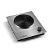Front. Cusimax - Back to School Portable Countertop Burner, 1500W Electric Hot Plate with 11 Heat Levels for Dorm, Apartment & RV - Silver.