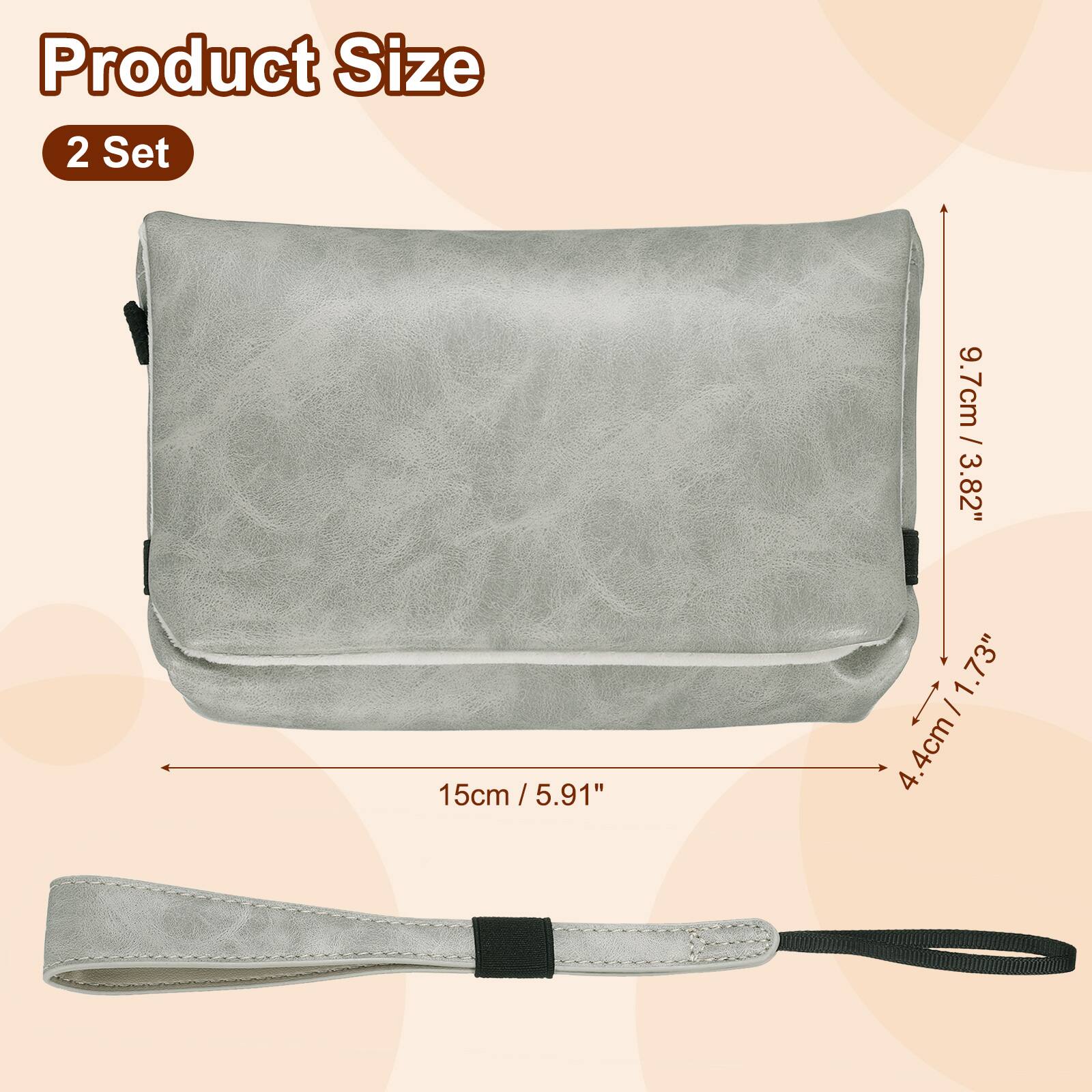 Product Size  
2 Set  
15cm / 5.91"  
9.7cm / 3.82"  
4.4cm / 1.73"