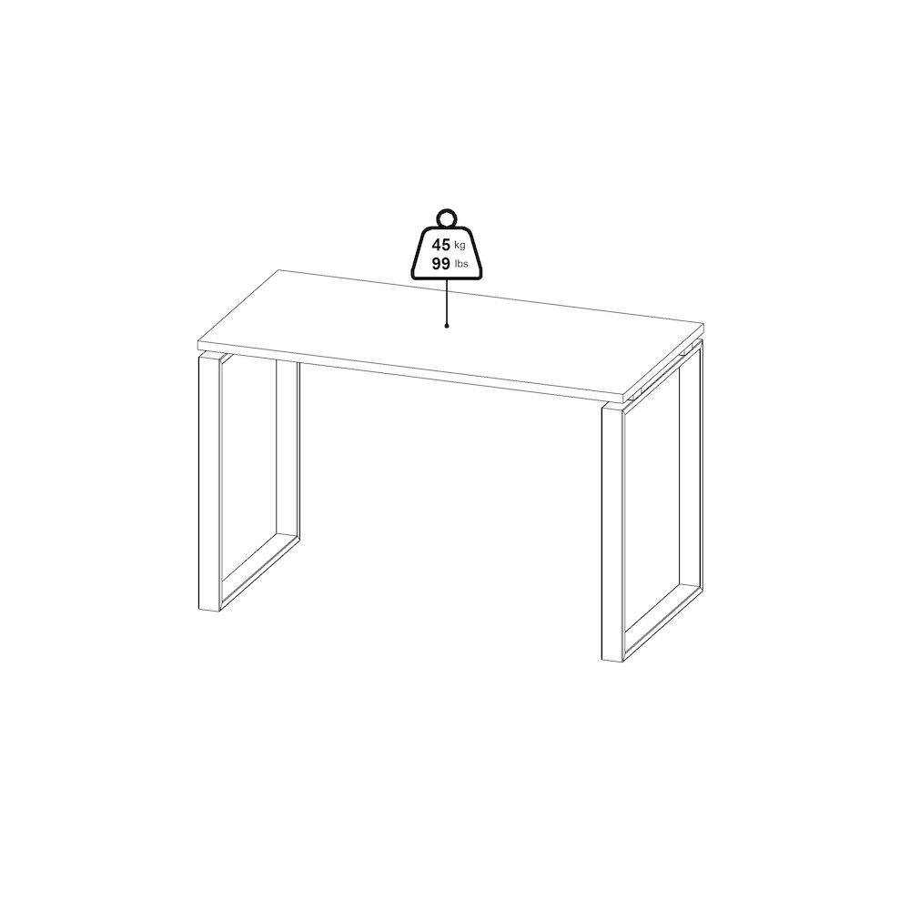 Alt View 6. Tvilum - Sign Home Office Writing Office Desk, Jackson Hickory/White - Brown.
