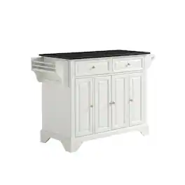 Crosley Furniture - Lafayette Granite Top Full Size Kitchen Island/Cart - White