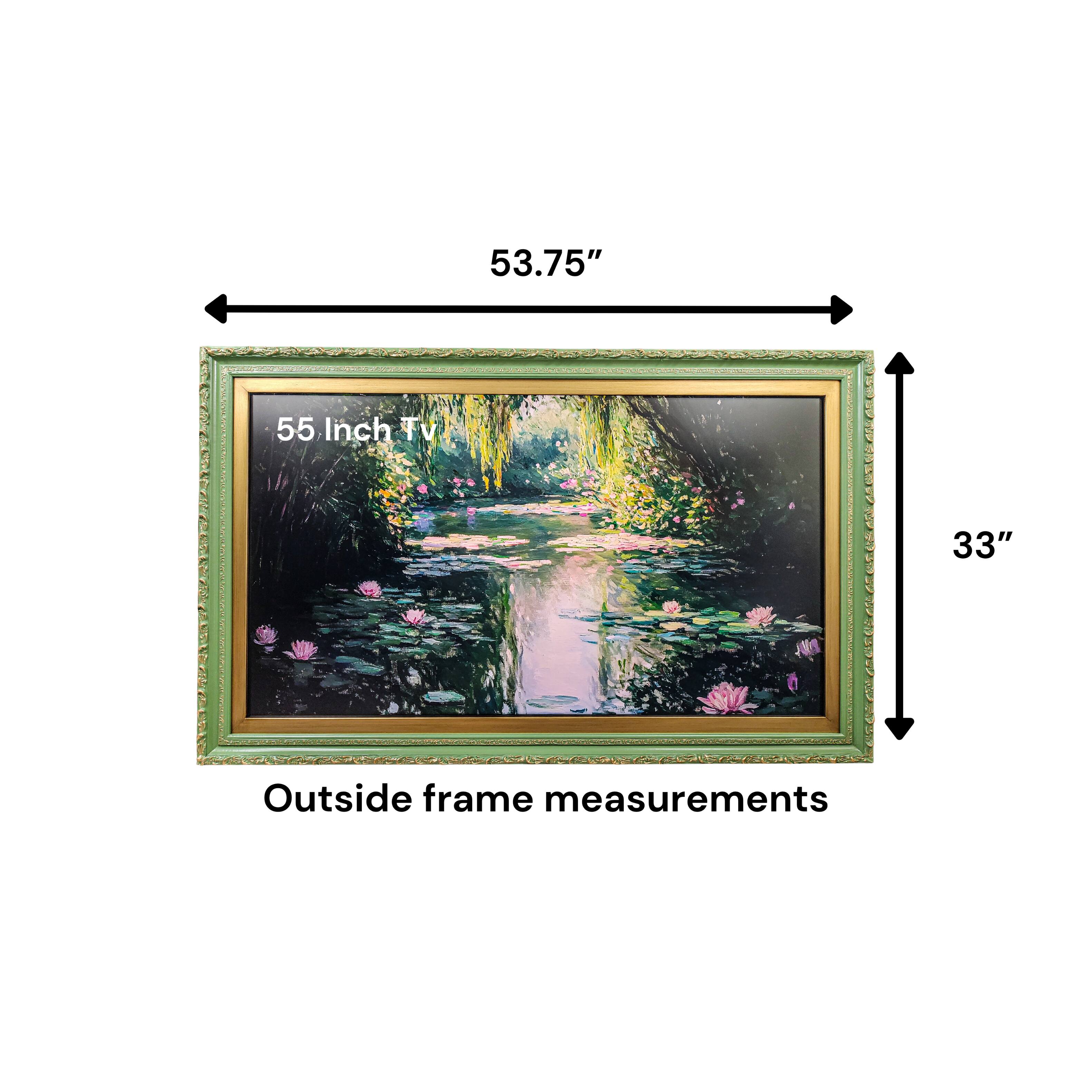 53.75" x 33" Outside frame measurements