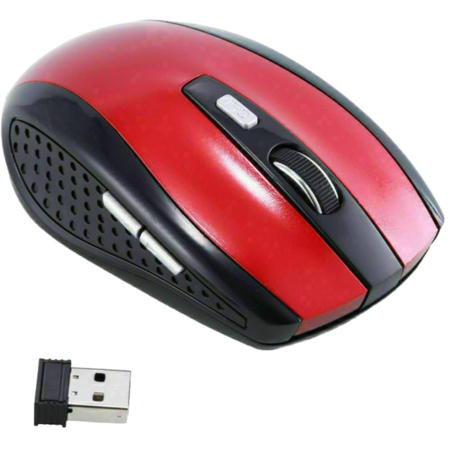Sanoxy - 2.4GHz Wireless Optical Mouse Mice & USB Receiver For PC Laptop Computer DPI - Wireless - Red