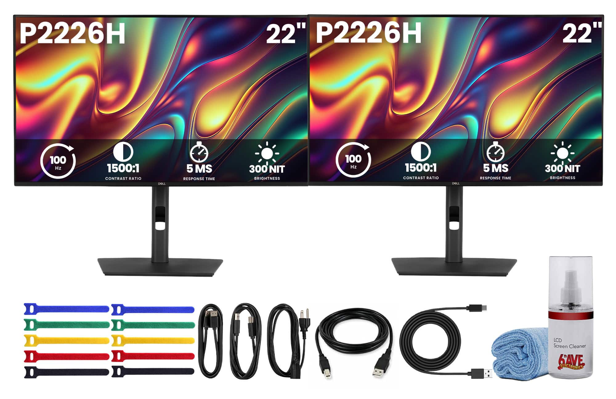 Dell - Pro P2226H 22 Inch Full HD IPS Monitor, 100Hz, HDMI, DisplayPort, USB-C 15W Hub, 99% sRGB, Eye Comfort, VESA + More - Black price history on PriceWatchPro