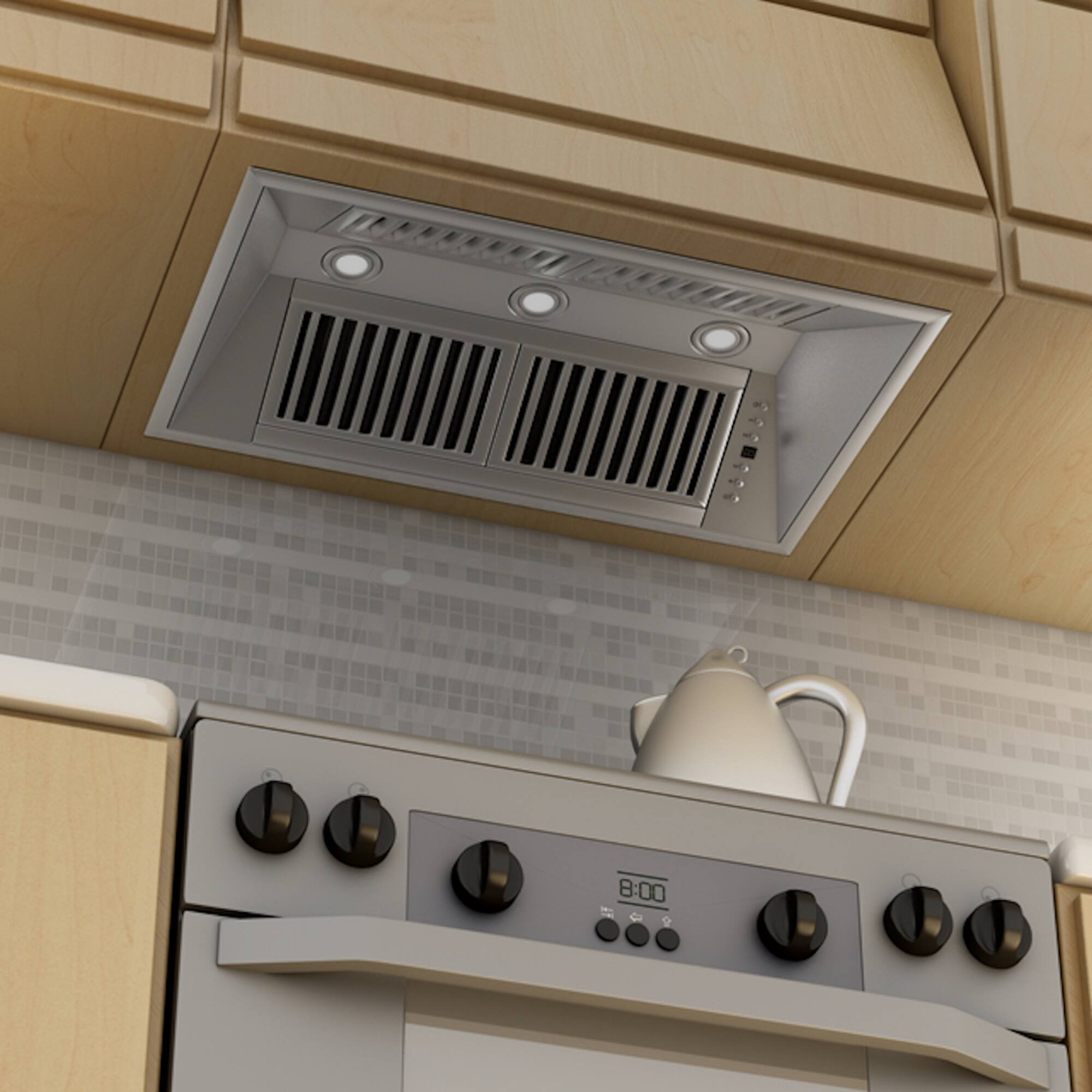 Alt View 2. ZLINE - ZLINE 40" Remote Blower Ducted Range Hood Insert in Stainless Steel (721-RD-40) - Stainless Steel.