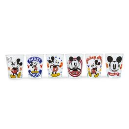 Silver Buffalo - Disney Vintage Mickey Mouse 2-Ounce Mini Shot Glasses | Set of 6 - Red