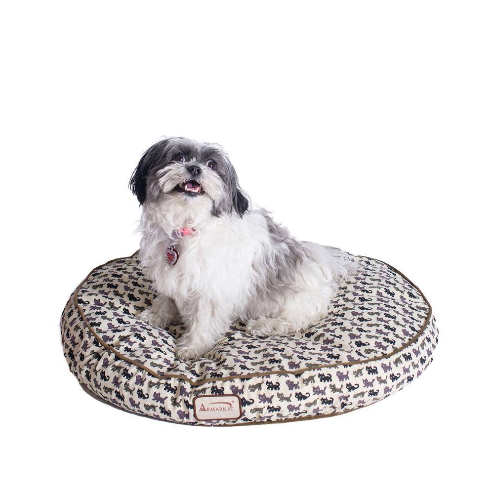 Alt View 5. Armarkat - Small Pet Bed Pad In Small Pet Print - White.