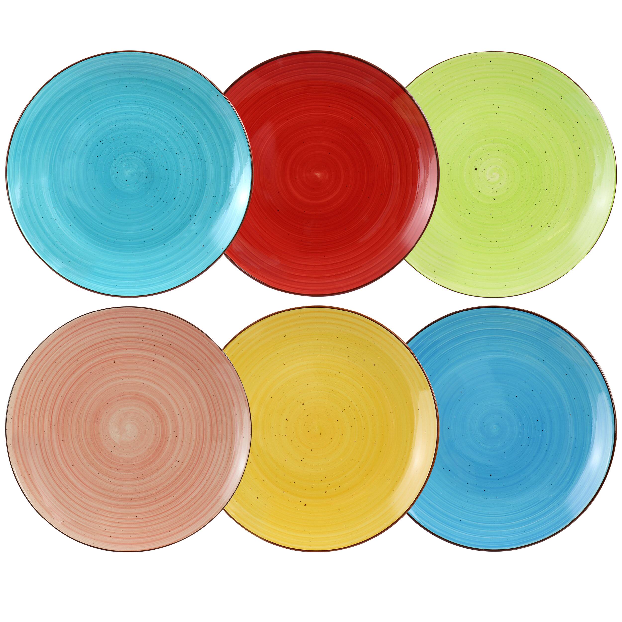 Alt View 2. Elama - Elama Sebastian 24 Piece Double Bowl Stoneware Dinnerware Set in Assorted Colors - Assorted.