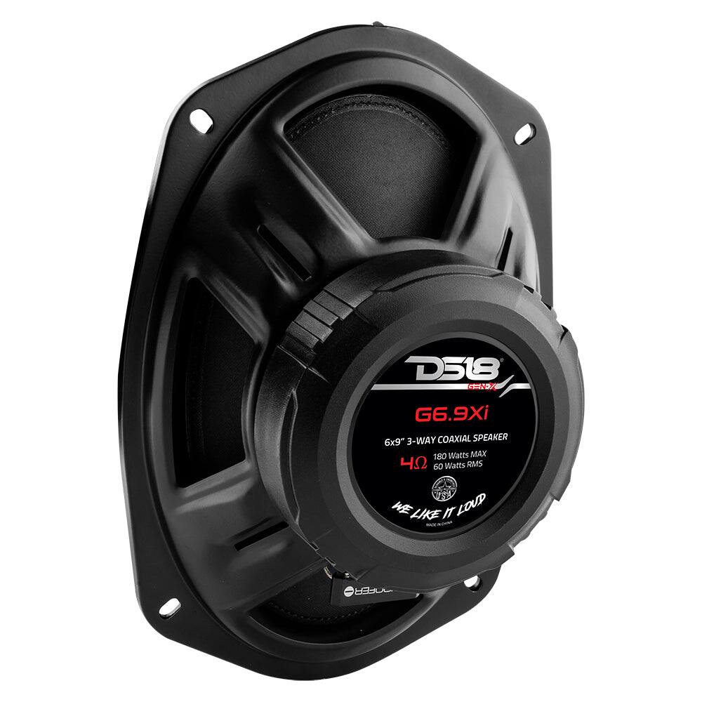 D518 GEN/
G6.9Xi 6x9" 3-WAY COAXIAL SPEAKER 180 Watts MAX 4Ω 60 Watts RMS USA WE LIKE IT LOUD