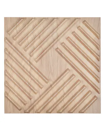 Front. VEVOR - 3D Wall Panels, 12-Pack 19.7 x 19.7 in PVC Modern Art Minimalist Salt Tiles - Light Wood.