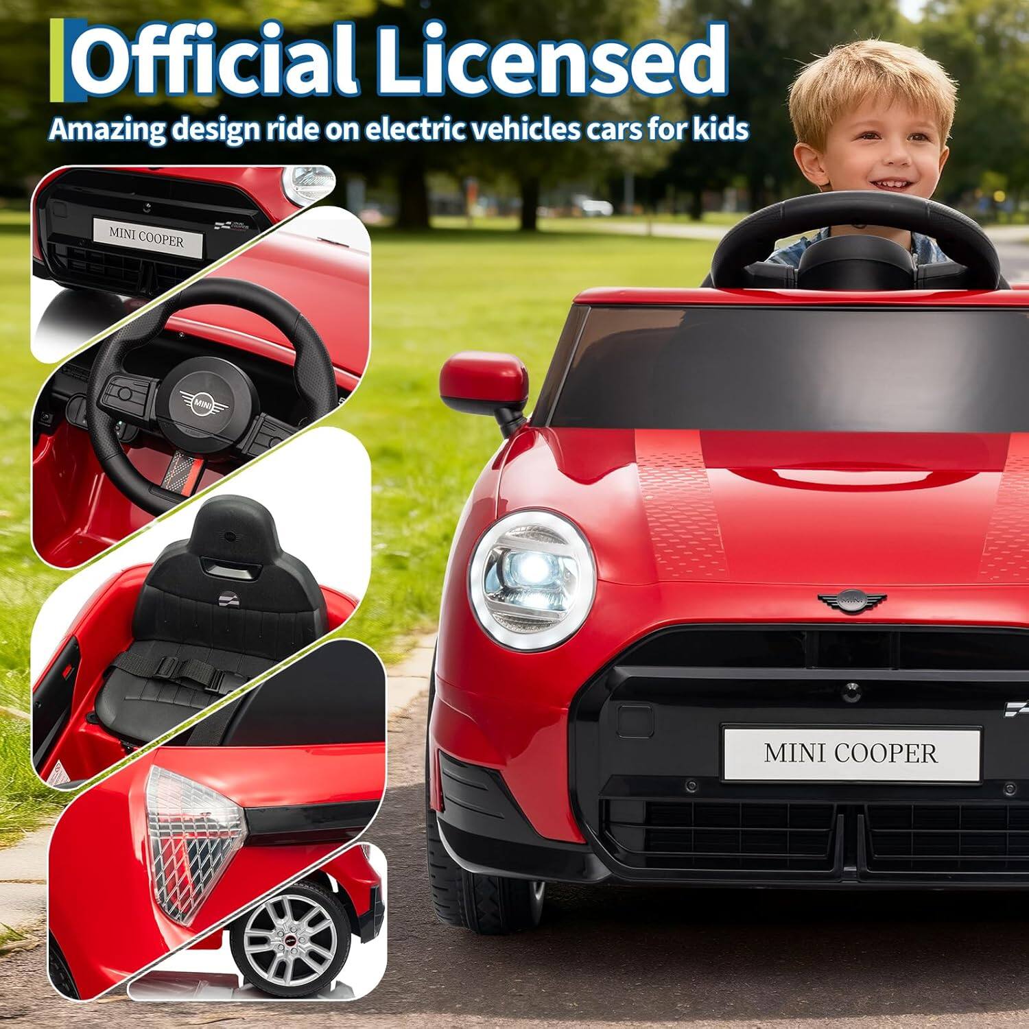 Official Licensed  
Amazing design ride on electric vehicles cars for kids  
MINI COOPER