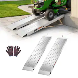 VEVOR - Aluminum Trailer Ramps, 2PCS 55 x 12 in,Heavy-Duty ATV Ramp Set with Anti-Slip Plates, 3000LBS Combined Capacity Loading - White